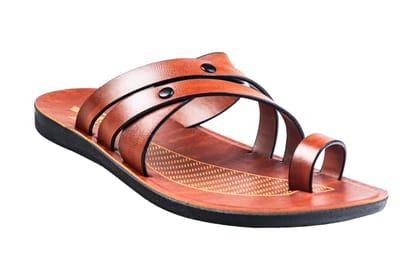 Titas Gents Tan Chappal PU-Tan / 6