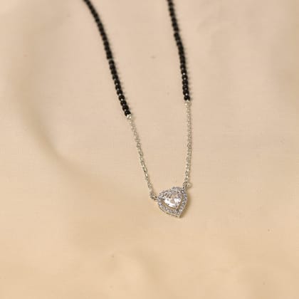 Kaya Heart Silver Mangalsutra