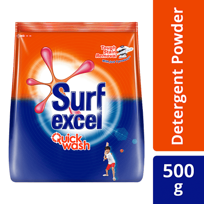 Surf Excel Quick Wash Detergent Powder, 500 G
