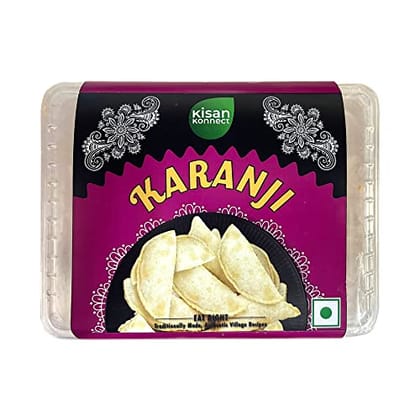 KisanKonnect Karanji (300 gm - Pack of 1) | Coconut and Dry Fruit Stuffed Gujiya | Karjikayalu | Karjikai | Gujiya