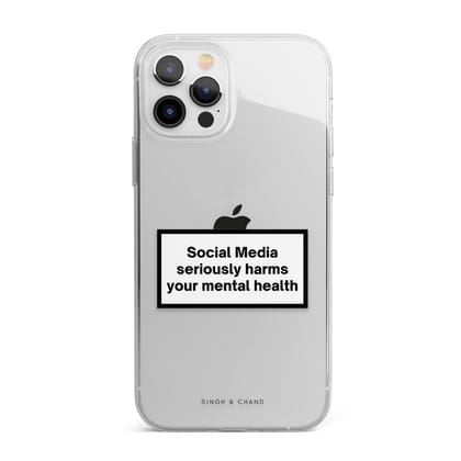 Warning Social Media Silicon Phone Case