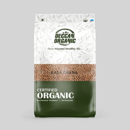 Deccan Organic KALA CHANA 500 gm Pouch