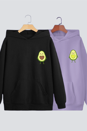 Avo-Cuddle Couple Oversized Drop Shoulder Hoodies - Pack of 2