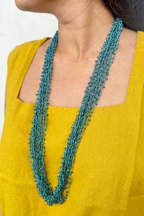 Starry night beaded Necklace NECKL042482
