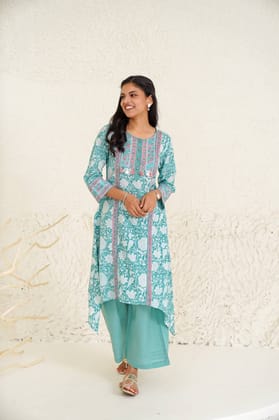 Aqua Blush Kurta-XXS / Aqua Green