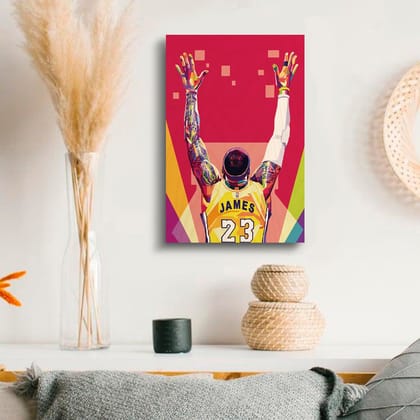 LeBron James Wood Print-12x8 Inch