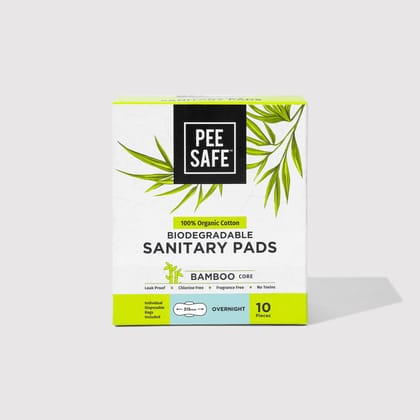 Biodegradable Sanitary Pads - Overnight Pack of 10-Biodegradable Sanitary Pads - Overnight (Pack of 10) - Default Title