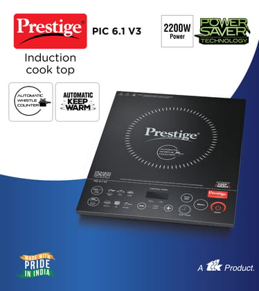 Prestige PIC 6.1 V3 2200 Watts Indian Menu Options Induction Cooktop