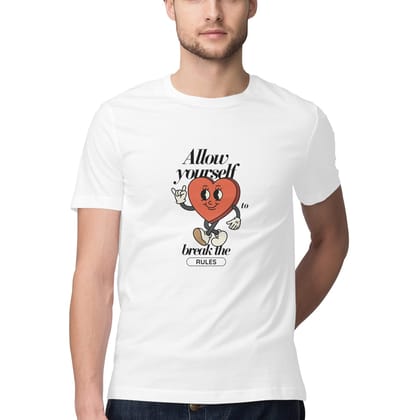 Unisex Allow Yourself Graphic Printed T-Shirt-XXL