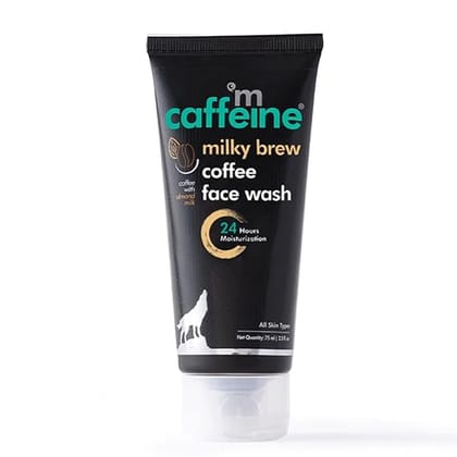 mCaffeine Milk & Coffee Face Wash for Dry Skin | Dry Skin Face Wash For Men & Women with Almond Milk & Shea Butter | Daily Use Face Cleanser | Natural & 100% Vegan (75 ml)