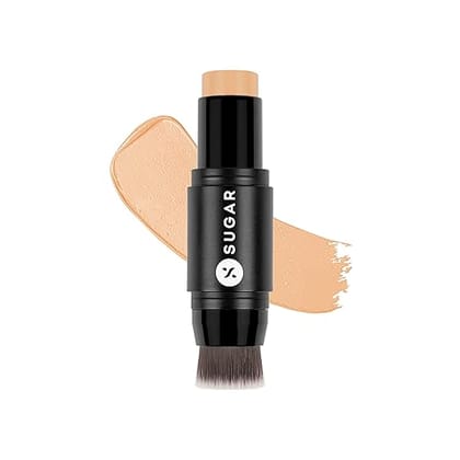 SUGAR Cosmetics Ace Of Face Foundation Stick - 32 Cortado (Medium Foundation with Golden Undertone) - Waterproof, Full Coverage Foundation for Women with Inbuilt Brush | Mini (Matte Finish) - 7 g