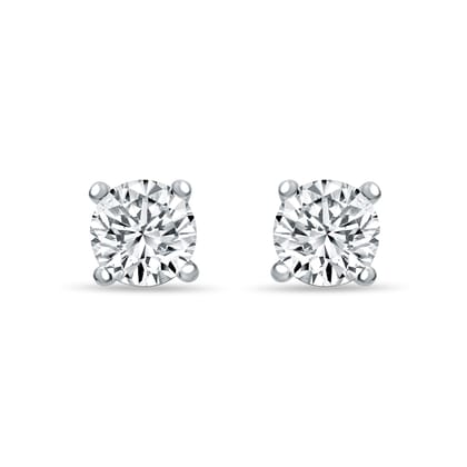 Glittering Round Zirconia Studs for Men - Big