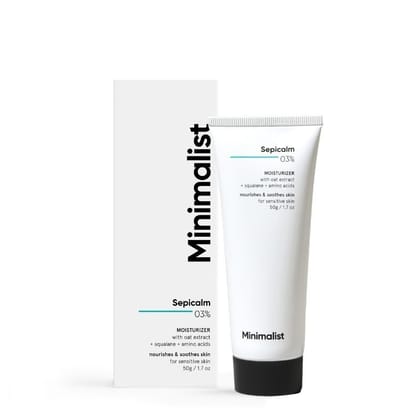 Minimalist 3Percentage Sepicalm Face Moisturiser With Oat Extract For Nourishing & Soothing Skin (50g)