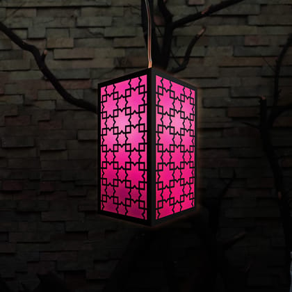 DIY Ecofriendly MDF Kandil - Jaali Pattern (PInk)