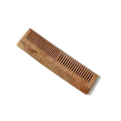 Neem Wood Dual Teeth Comb 7.5"