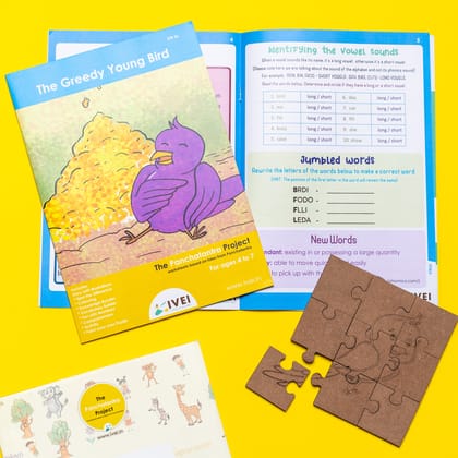 IVEI The Greedy Young Bird - Workbook and DIY puzzle - 4 to 7 yrs