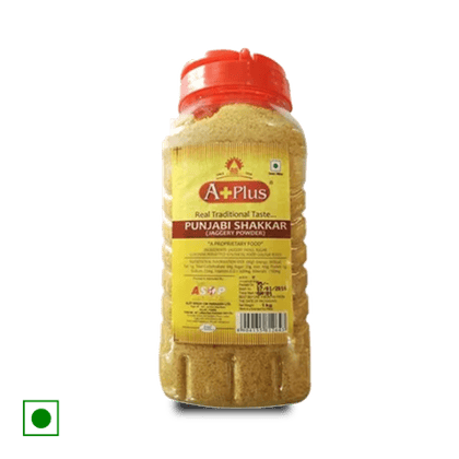 A+Plus Punjabi Shakkar (Jaggery Powder), 1 kg Jar