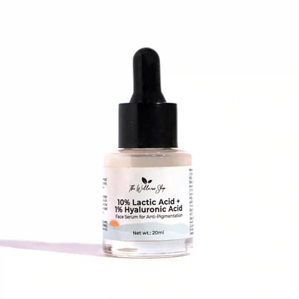 10% LACTIC ACID+ 1% HYALURONIC ACID - FACE SERUM FOR ANTI - PIGMENTATION-20ml