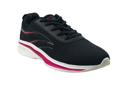 Abros Ladies Black / Rani Sports Shoe-Black/Rani / 4