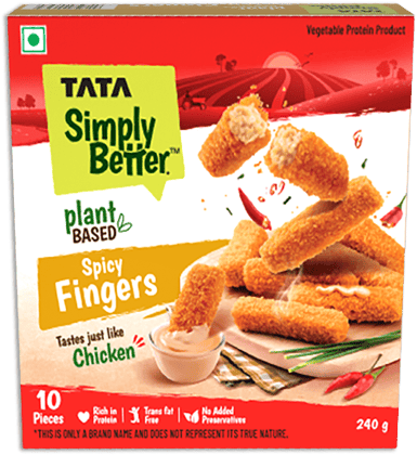 Tata Simply Better Plant-Based Spicy Fingers 240g