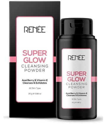 RENEE Super Glow Cleansing Powder, Cleanses & Exfoliates the skin Gently, 25 Gm