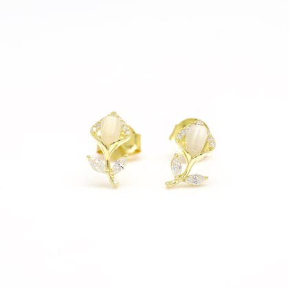 Siena Studs | 925 Silver Earrings for Women-Silver