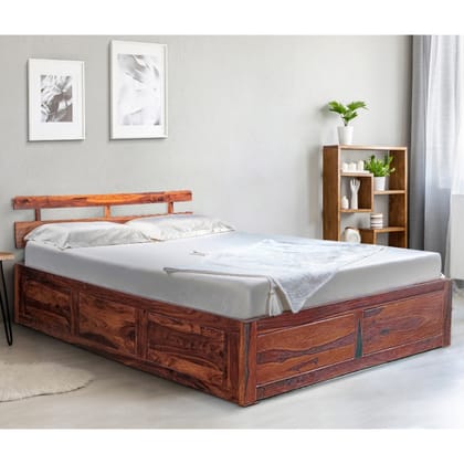 Admire Sheesham Wood Bed With Storage-Queen / 78 X 60 (1.98 m X 1.53 m)