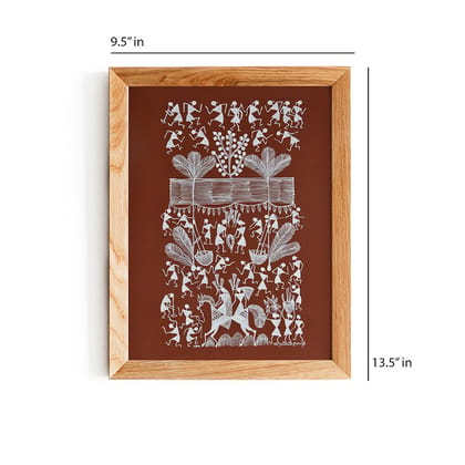 warli painting-art of festival (brown)