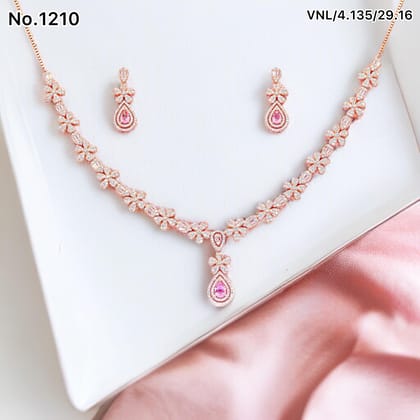 Lux Rose Gold Silver Necklace for Women