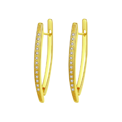 Trendy Earrings Copper Earring Set-Gold
