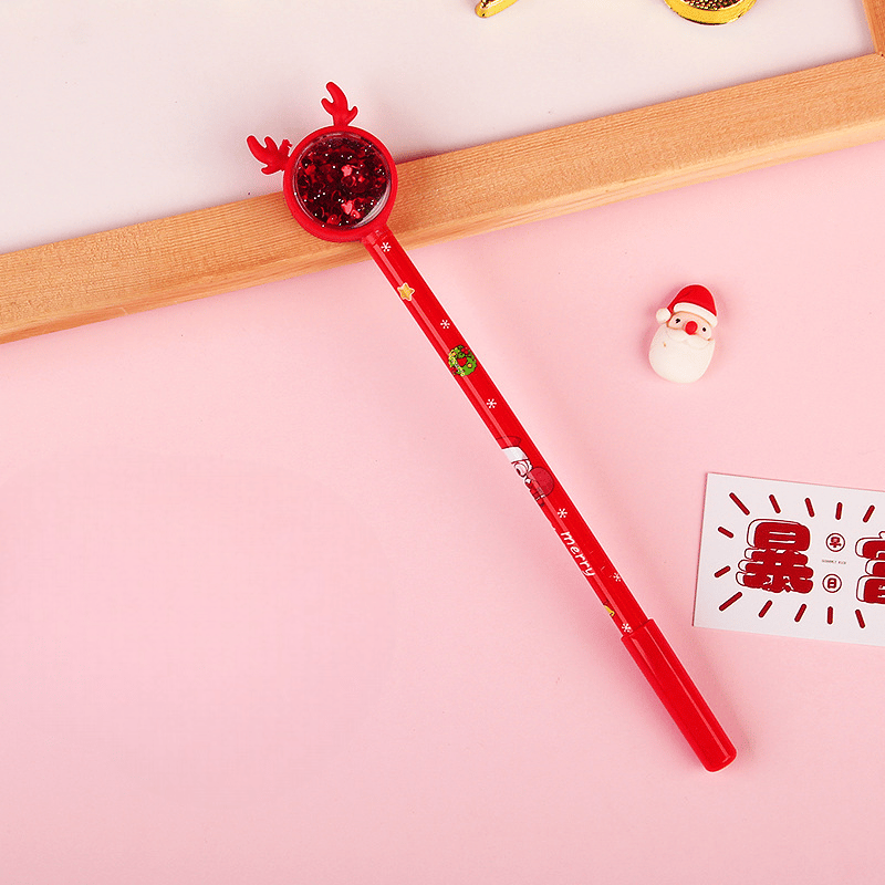 Christmas Reindeer Horn Gel Pen-Red