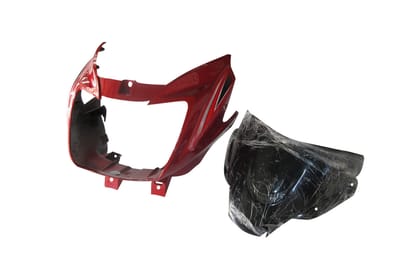 Headlight Visor Fit For TVS StarCity+ Latest With Glass Restful Red