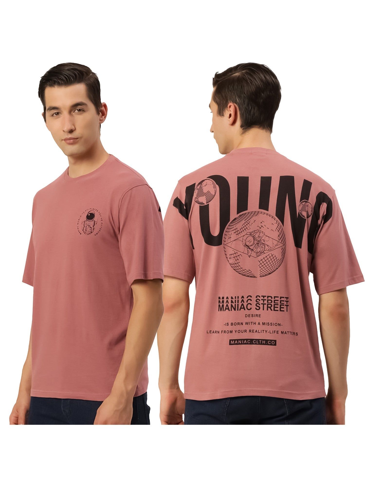 Young Onion Oversized T-shirt-S / Pink