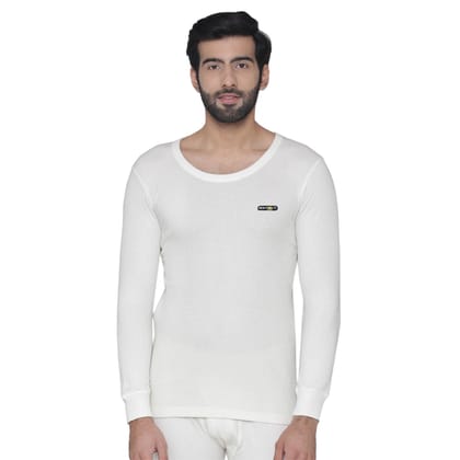 Bontact Men's Plain Regular Fit Thermal Vest - Off White White M