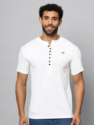Henley Neck Cotton T-shirt