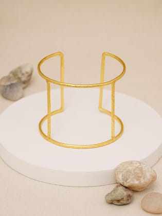 Spaced Out Statement Bracelet - 2 way Brass Adjustable Bracelet