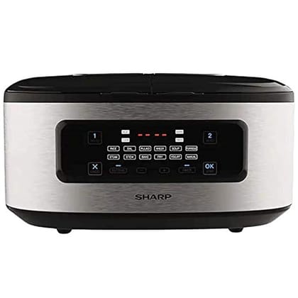 SHARP 1ST Dual Pot JAPAN TECHNOLOGY Automatic Electric Twin Cooker with Non-Stick Pot 5 Litres-SHARP 1ST Dual Pot (JAPAN TECHNOLOGY) Automatic Electric Twin Cooker with Non-Stick Pot, 5 Litres