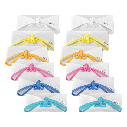 Tie up Triangle Cotton Nappies / Langot - WCP - Pack of 12-0 - 1 Months