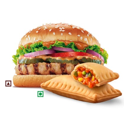 Chicken Whopper Jr + BK Veg Pizza Puff,