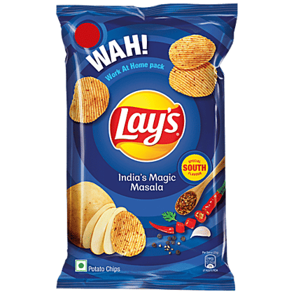 Lays Potato Chips - India's Magic Masala Flavour, Crunchy Snacks, 90 g