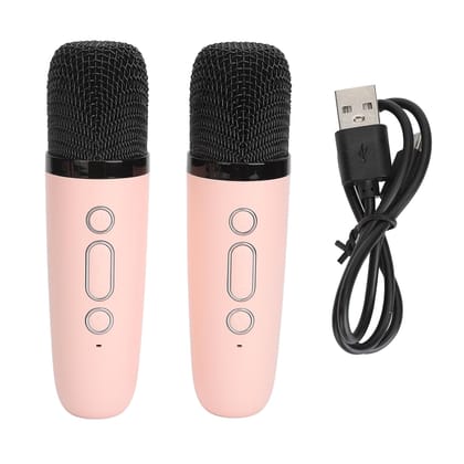 Tgoon Mini Portable Karaoke Speaker, Mini Karaoke Machine, Light Pink Voice for Party