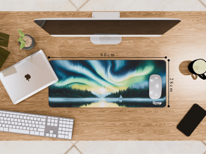 "Auroras" Gaming Mousepad – Elevate Your Gaming Experience-Medium (28CM X 60CM)