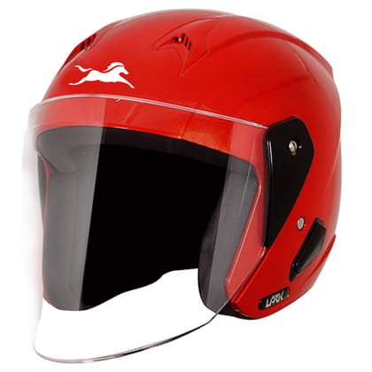 TVS Helmet Half Face Red L