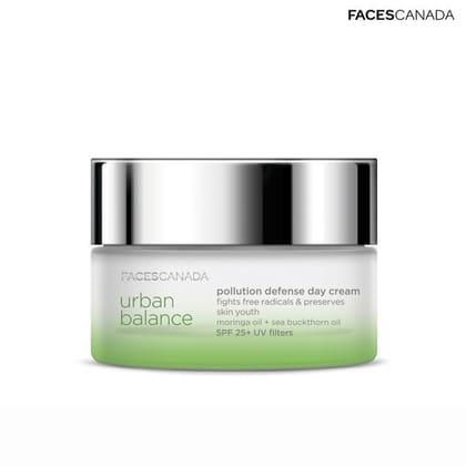 Faces Canada Urban Balance Pollution Defense Day Cream Spf 25Uv Filters 50Gm-Faces Canada Urban Balance Pollution Defense Day Cream Spf 25+Uv Filters 50Gm