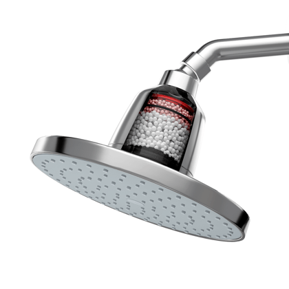 Rain Shower Filter for Hard Water CLEO-SFR-923 - 8 inches Disc-Chrome | With Shower Arm