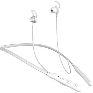 TecSox Tecband Pulse 300 Wireless Neckband40H Playback IPX 4  Boom Bass White Bluetooth Headset (White, In the Ear)