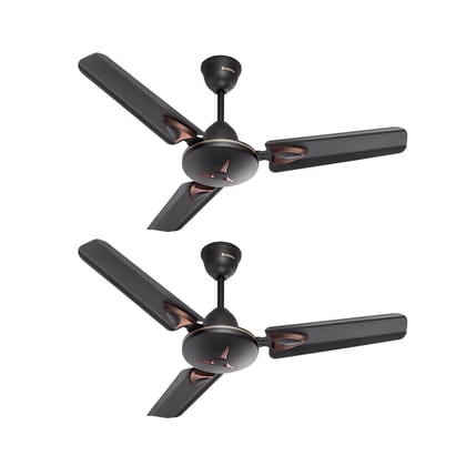 Candes Amaze 900Mm 36 Inch High Speed Anti-Dust Decorative 5 Stars Rated Ceiling Fan 440 Rpm With 2 Years Warranty Pack Of 2 Coffee Brown-Candes Amaze 900Mm /36 Inch High Speed Anti-Dust Decorati