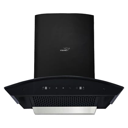 X10 BL180 Kitchen Chimney with 1350m /hr Suction, Intelligent Auto Clean, Curved Glass, Baffle Filter, Motion Sensor Controls, Oil Collector Tray, LED Light (Black)