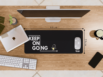 "Just Keep Going" Gaming Mousepad – Elevate Your Gaming Experience-Medium (28CM X 60CM)