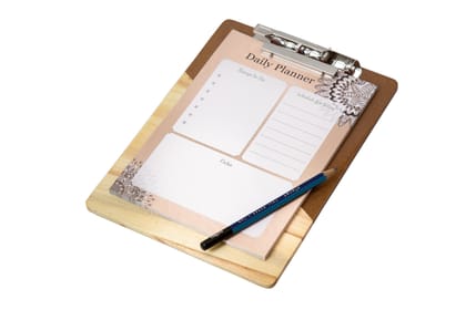 IVEI Clip Board with Daily Planner Pad-Orange